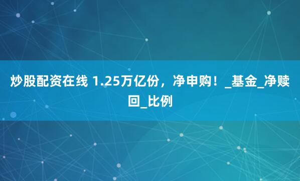 炒股配资在线 1.25万亿份，净申购！_基金_净赎回_比例