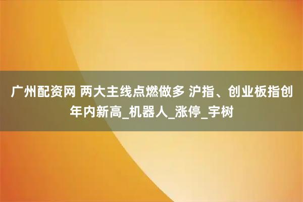 广州配资网 两大主线点燃做多 沪指、创业板指创年内新高_机器人_涨停_宇树