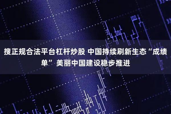 搜正规合法平台杠杆炒股 中国持续刷新生态“成绩单” 美丽中国建设稳步推进